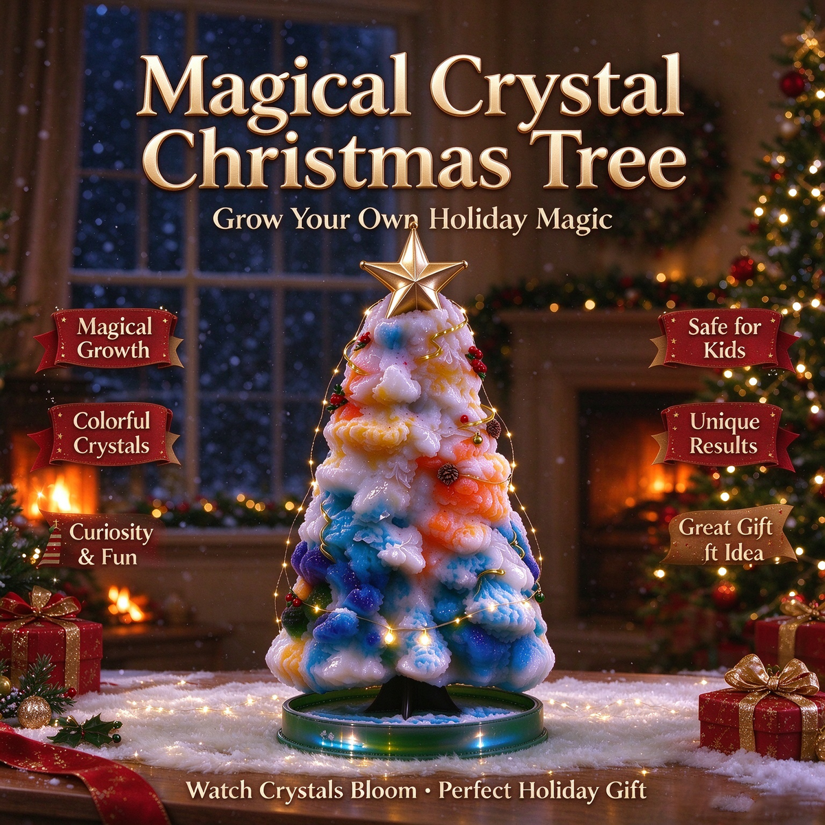 🎄 Magic Growing Crystal Christmas Tree ✨🎁