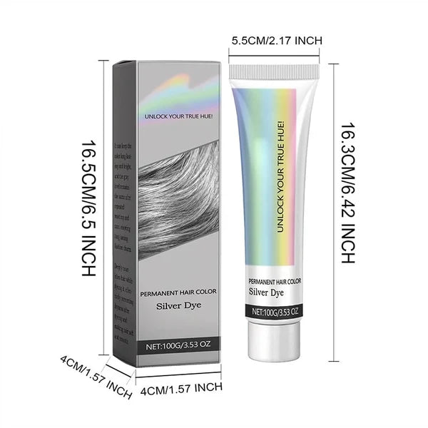 🎁 2-in-1 Natural Essence Extract Silver Hair Dye
