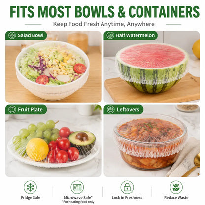 🔥100PCS Disposable Stretch Food Covers for Bowls & Plates（upsell）