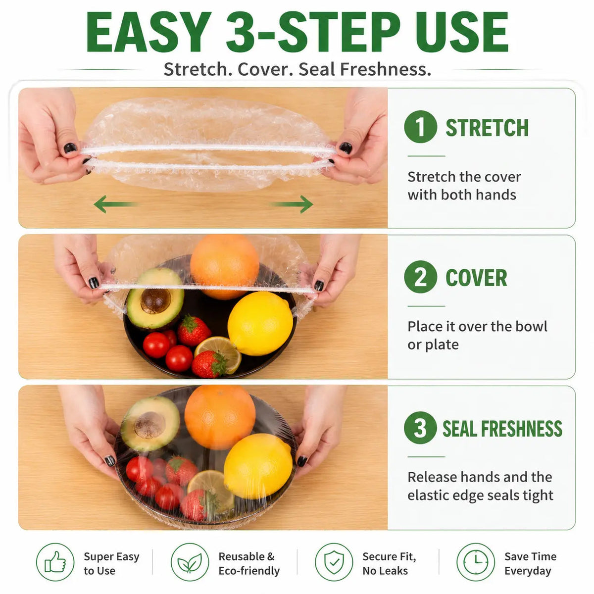 🔥100PCS Disposable Stretch Food Covers for Bowls & Plates（upsell）