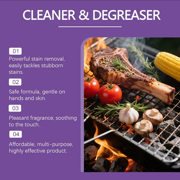 🧼 Powerful Grill Degreaser Spray – Kitchen Grease Killer & Heavy-Duty Clean✨