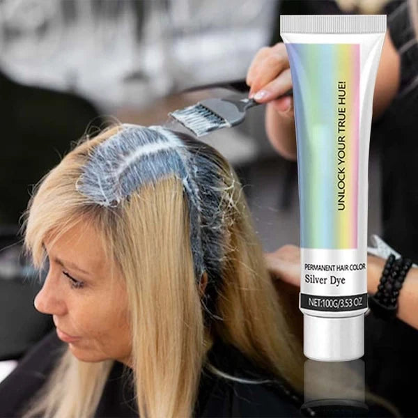 🎁 2-in-1 Natural Essence Extract Silver Hair Dye