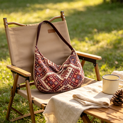 Wine Red Boho Bag