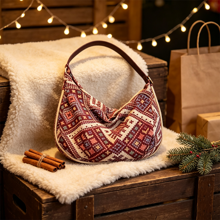 Wine Red Boho Bag
