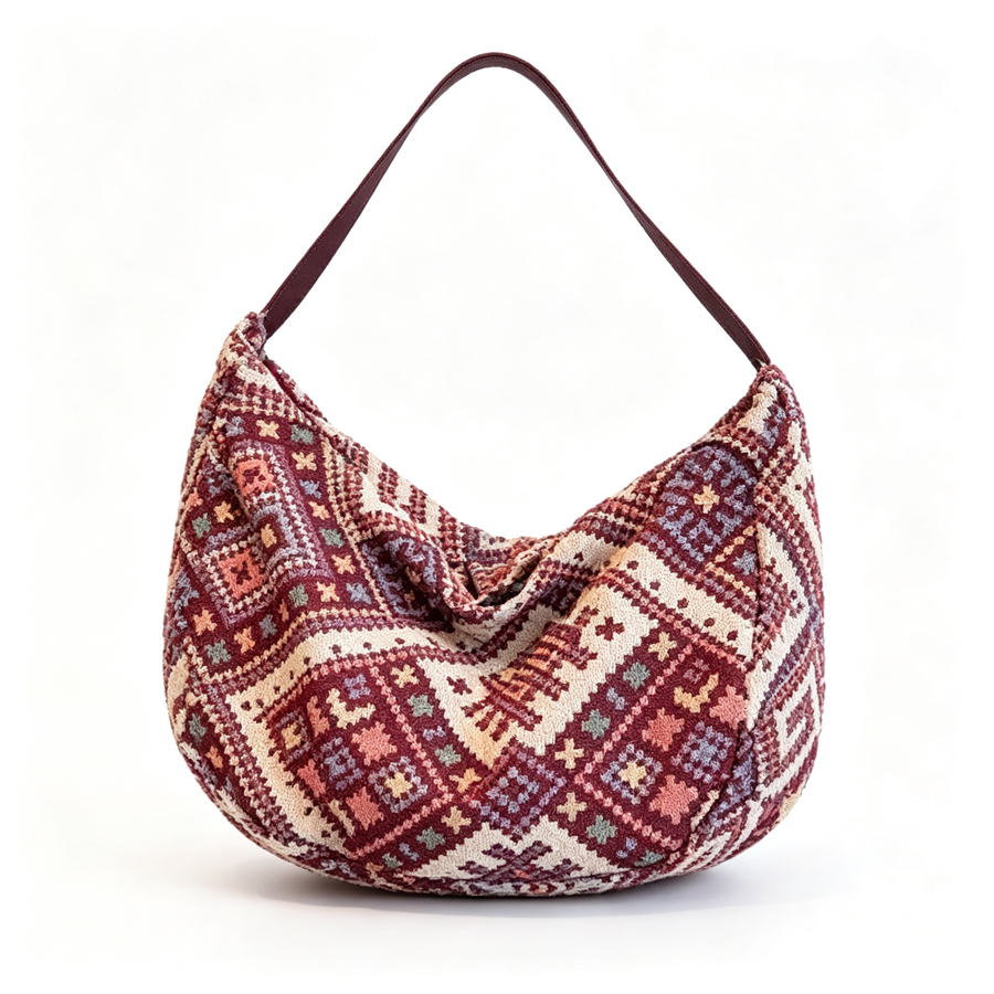 Wine Red Boho Bag