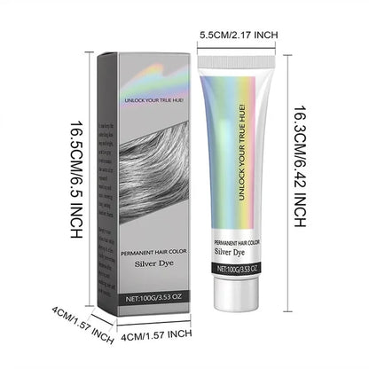 🎁 2-in-1 Natural Essence Extract Silver Hair Dye